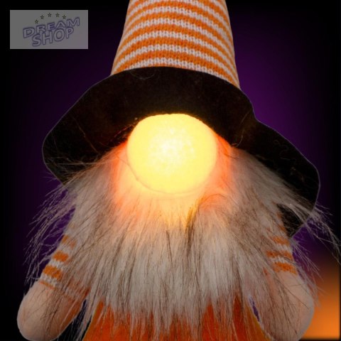 FIGURKA DEKORACYJNA NA DYNI 35CM LED HALLOWEEN CZARNY
