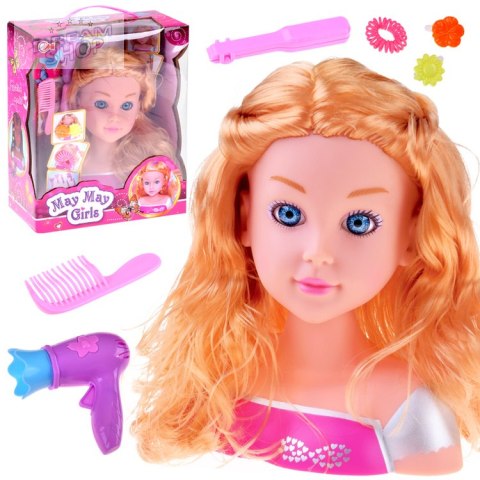 Głowa do czesania 20 cm LALKA BLONDYNKA z akcesoriami fryzjerskimi ZA5837