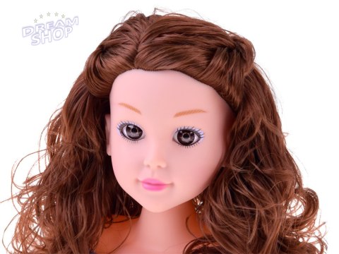 Głowa do czesania 20 cm LALKA SZATYNKA z akcesoriami fryzjerskimi ZA5838