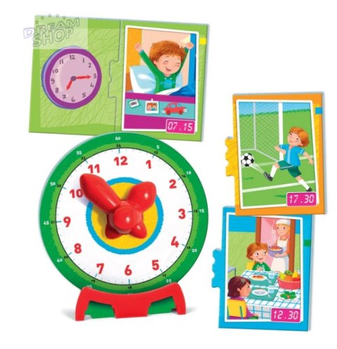 Gra edukacyjna Puzzle Która Jest Godzina? Zegarek Uczę się Bawiąc Język Polski Clementoni 50771