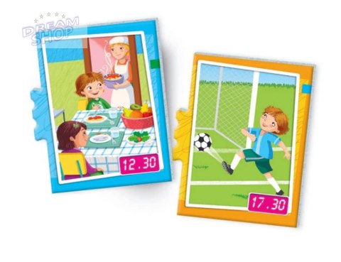 Gra edukacyjna Puzzle Która Jest Godzina? Zegarek Uczę się Bawiąc Język Polski Clementoni 50771