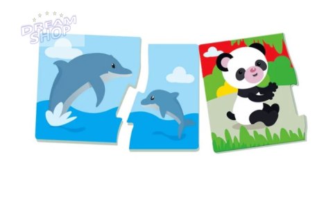 Gra edukacyjna Puzzle Mamy i Dzieci Język Polski Zwierzęta Uczę się Bawiąc Clementoni 50763