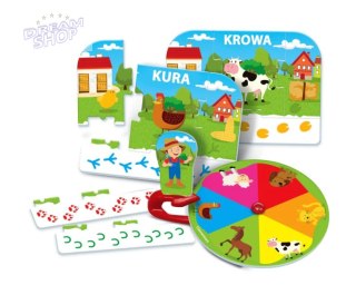Gra edukacyjna Zwierzęta Na Farmie Uczę się Bawiąc Język Polski Clementoni 50768