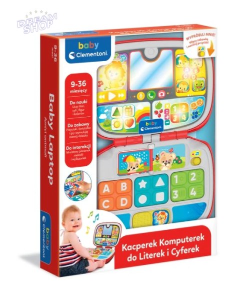 Interaktywny Laptop Komputerek Kacperek do Literek i Cyferek Język Polski Clementoni 50716 Interaktywny Laptop Komputerek Kacperek do Literek i Cyferek Język Polski Clementoni 50716