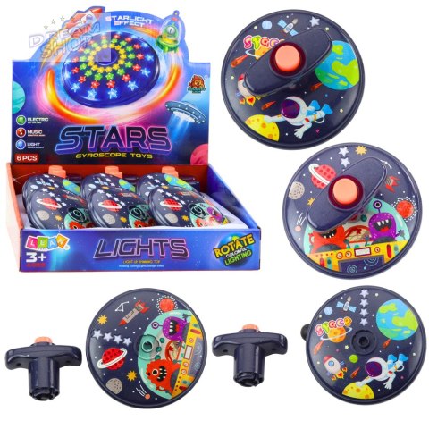 Kolorowy Świecący Dysk Kosmos Ufo Kręcący Bączek Spinning Top
