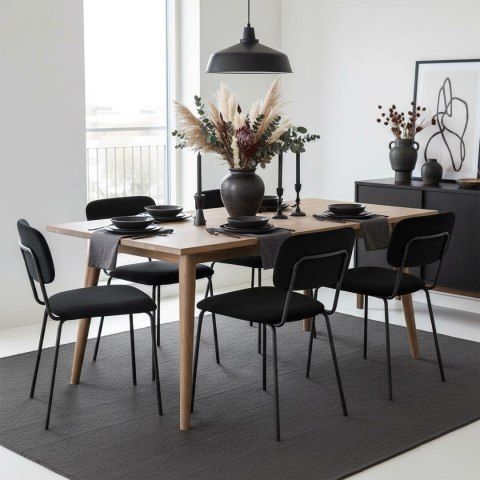 Krzesło LOUIS Black Czarne Velvet