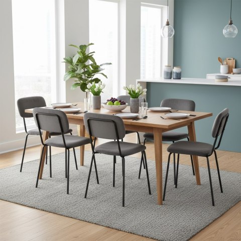 Krzesło LOUIS Black Grafitowe Velvet