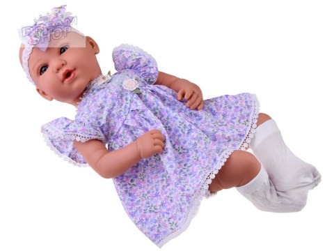 Lalka BOBAS interaktywna 46cm - w liliowej sukience + akcesoria ZA5834