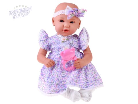 Lalka BOBAS interaktywna 46cm - w liliowej sukience + akcesoria ZA5834