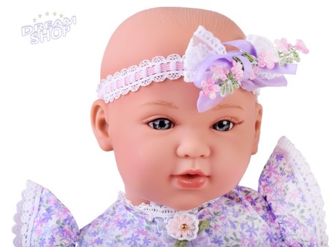 Lalka BOBAS interaktywna 46cm - w liliowej sukience + akcesoria ZA5834