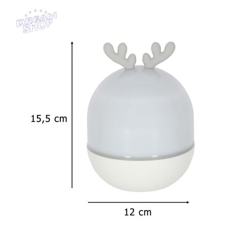 Lampka nocna projektor gwiazd LED USB obrotowy 6 motywów pilot renifer