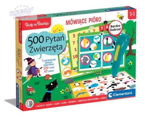 Mówiące Pióro 500 Pytań Zwierzęta Uczę się Bawiąc Język Polski Clementoni 50781 Mówiące Pióro 500 Pytań Zwierzęta Uczę się Bawiąc Język Polski Clementoni 50781