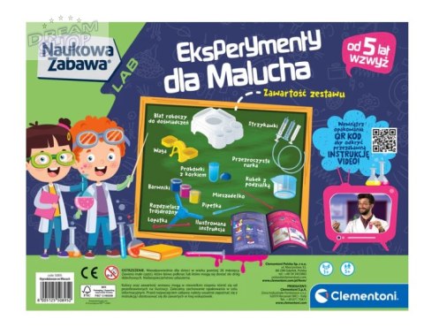 Naukowa Zabawa Eksperymenty Dla Malucha Język Polski Clementoni 50895