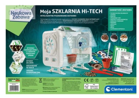 Naukowa Zabawa Laboratorium Szklarnia HI-TECH Botanika Doświadczenie Język Polski Clementoni 50915