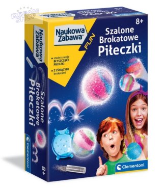 Naukowa Zabawa Mini Laboratorium Szalone Brokatowe Piłeczki Język Polski Clementoni 50702