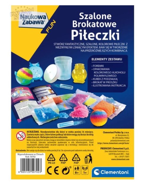 Naukowa Zabawa Mini Laboratorium Szalone Brokatowe Piłeczki Język Polski Clementoni 50702 Naukowa Zabawa Mini Laboratorium Szalone Brokatowe Piłeczki Język Polski Clementoni 50702