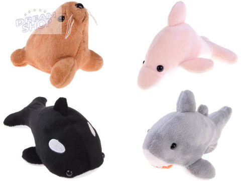Pluszowe zwierzątka oceanu z piszczałką - Foczka Delfin Orka Rekin ZA5779