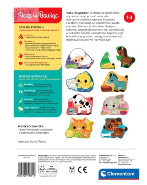 Puzzle Mali Przyjaciele Zwierzątka Farma Uczę się Bawiąc Język Polski Clementoni 50761 Puzzle Mali Przyjaciele Zwierzątka Farma Uczę się Bawiąc Język Polski Clementoni 50761