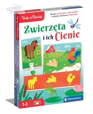 Puzzle Zwierzęta i Ich Cienie Uczę się Bawiąc Język Polski Clementoni 50762