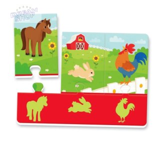 Puzzle Zwierzęta i Ich Cienie Uczę się Bawiąc Język Polski Clementoni 50762