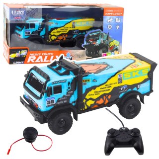 Samochód Ciężarowy Zdalnie Sterowany RC Pilot Dźwięki Niebieski