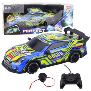 Samochód Sportowy Zdalnie Sterowany Pilot Niebieski Żółty