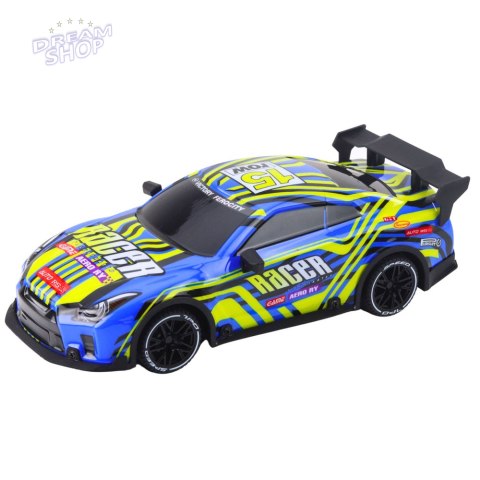 Samochód Sportowy Zdalnie Sterowany Pilot Niebieski Żółty