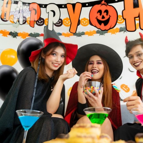 ZESTAW DEKORACYJNY HAPPY HALLOWEEN 14 ELEMENTÓW