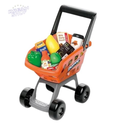 Zestaw Sklepowy Kasa Wózek Skaner Supermarket Sklepik Dla Dzieci