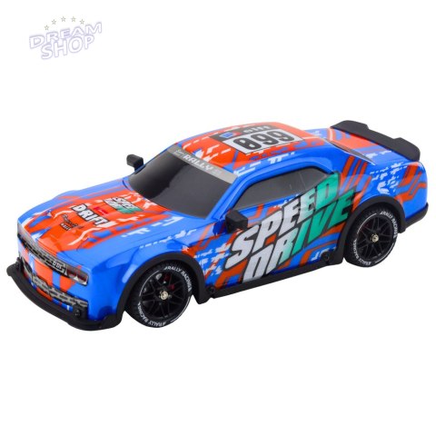 Auto Sportowe Zdalnie Sterowane RC Podświetlana Karoseria Drift Niebieskie