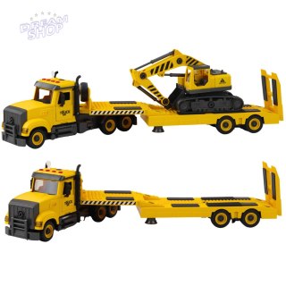 Ciężarówka Laweta Do Skręcania DIY Koparka Gąsienicowa Światła Dźwięki