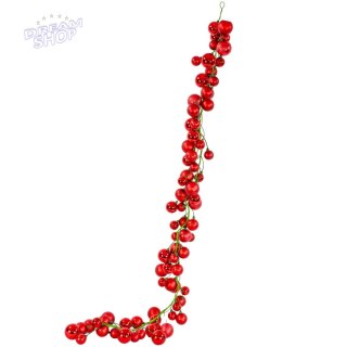 GAŁĄZKA GIRLANDA Z OWOCÓW CZERWONEJ JARZĘBINY 180CM MICA