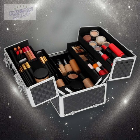 Kuferek na kosmetyki walizka organizer kosmetyczny XXL 3D