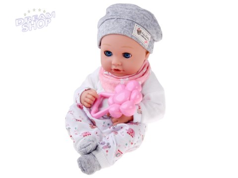 Lalka BOBAS 32cm z ruchomymi oczkami + akcesoria do karmienia ZA5833