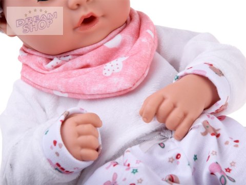 Lalka BOBAS 32cm z ruchomymi oczkami + akcesoria do karmienia ZA5833