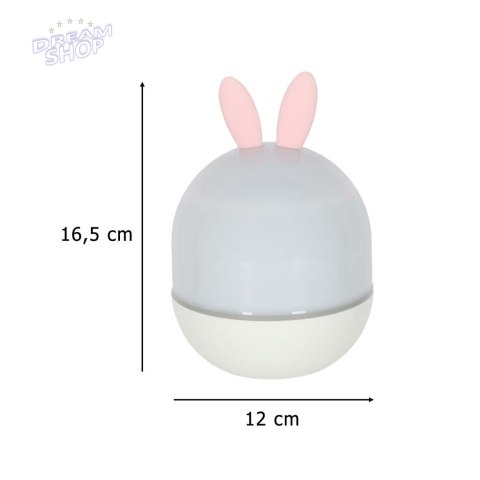Lampka nocna projektor gwiazd LED USB obrotowy 6 motywów pilot królik