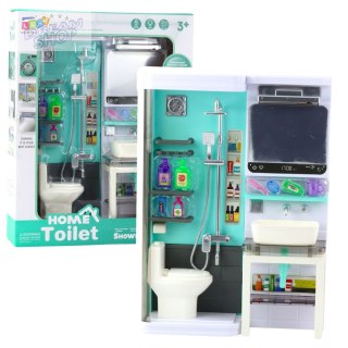 Łazienka Zabawkowa Prysznic Zlew Toaleta Światła Dźwięki Akcesoria