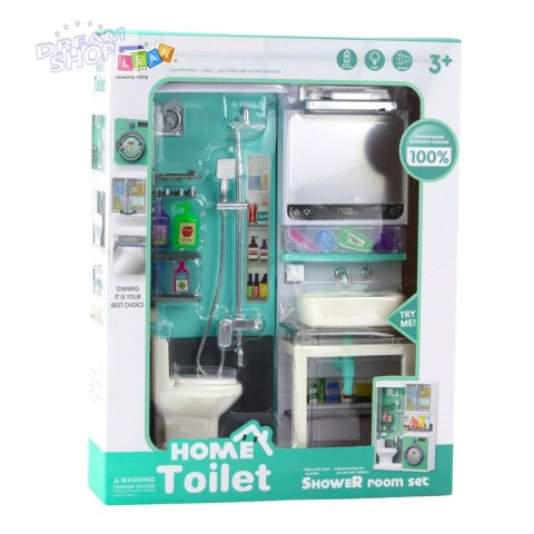 Łazienka Zabawkowa Prysznic Zlew Toaleta Światła Dźwięki Akcesoria