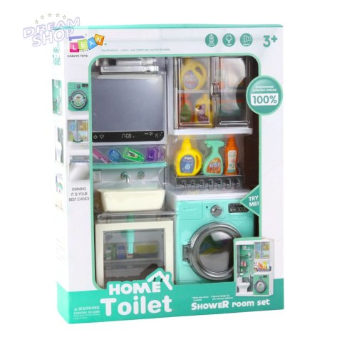 Łazienka Zabawkowa Umywalka Szafka Akcesoria Światła Dźwięki