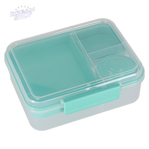 Lunch box śniadaniówka pudełko śniadaniowe z przegródkami dzielone 2200ml miętowe