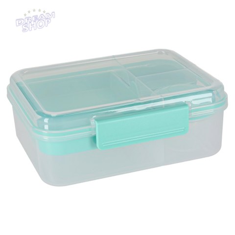Lunch box śniadaniówka pudełko śniadaniowe z przegródkami dzielone 2200ml miętowe