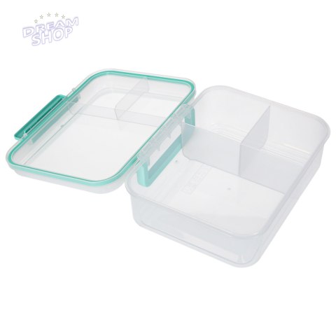 Lunch box śniadaniówka pudełko śniadaniowe z przegródkami dzielone 2200ml miętowe