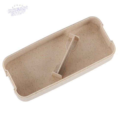 Lunch box śniadaniówka pudełko śniadaniowe z przegródkami dzielone 750ml beżowe