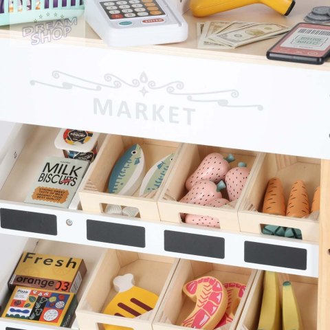 Market drewniany LULILO Melo stragan supermarket z kasą