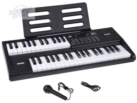 Organy KEYBOARD 61-klawiszy z funkcją podziału SPLIT + mikrofon IN0185