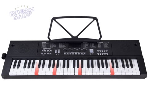 Organy KEYBOARD KLASYCZNY 61-klawiszy w dotyku jak drewno + mikrofon IN0184