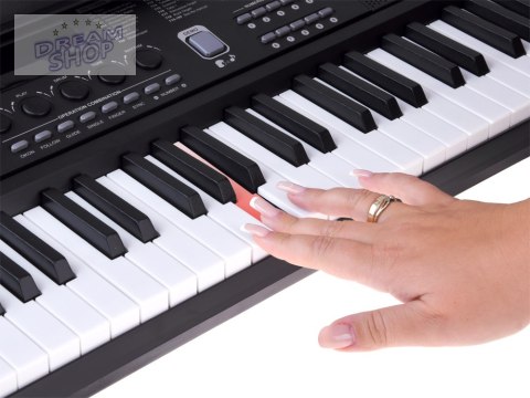Organy KEYBOARD KLASYCZNY 61-klawiszy w dotyku jak drewno + mikrofon IN0184