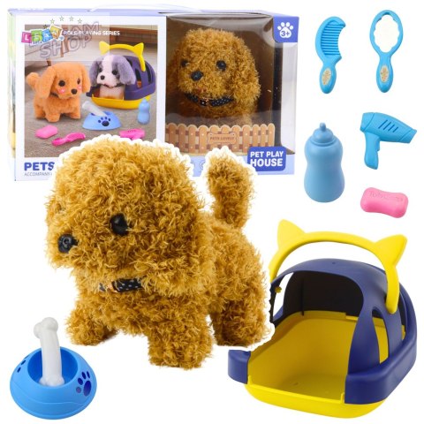 Pies Pudel Interaktywny Pluszowy Chodzi Szczeka Transporter Akcesoria