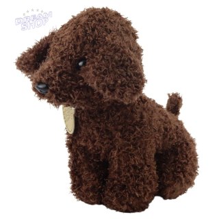 Piesek Pudel W Torbie Na Rzep Maskotka Przytulanka Ciemnobrązowy
