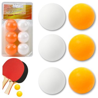 Piłeczki Do Ping Ponga Sport Biały Pomarańczowy 6szt